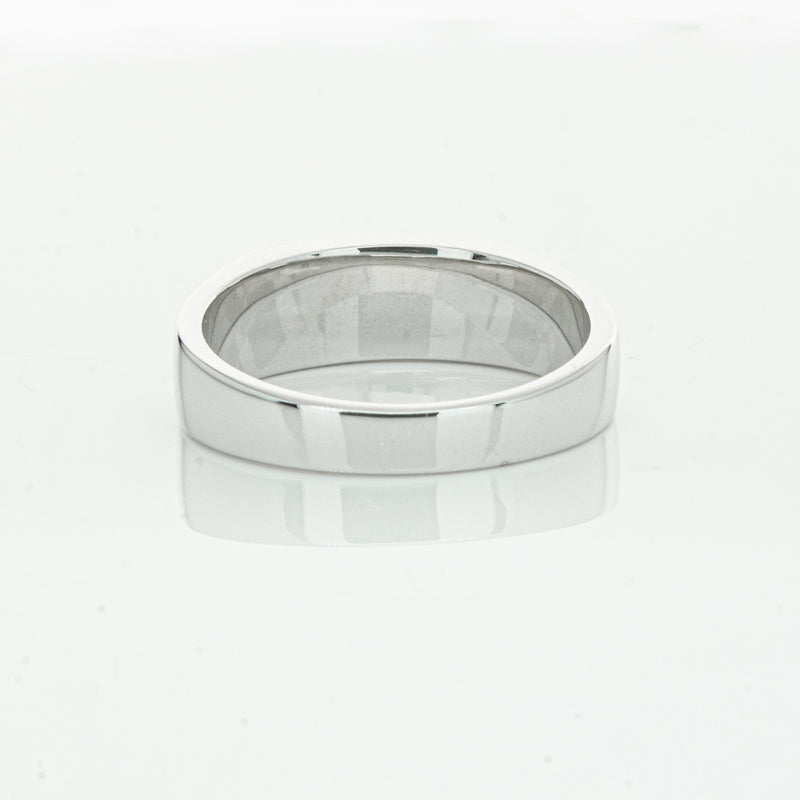 Sterling Silver Rectangular Signet Ring-Ring-Walker & Hall