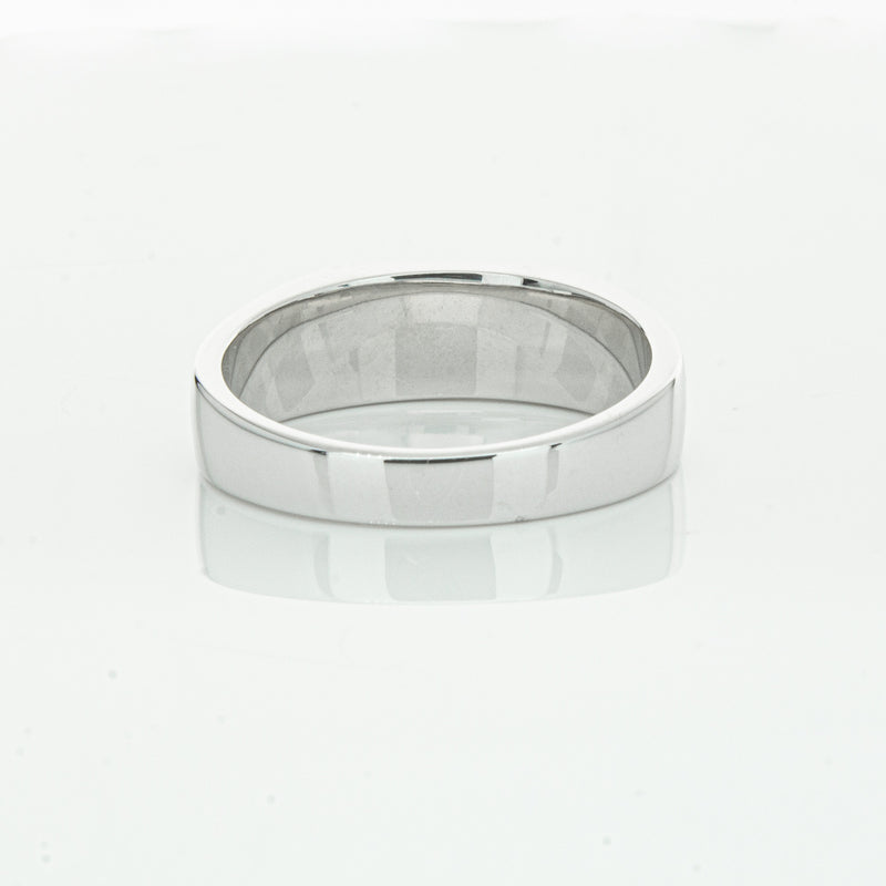 Sterling Silver Rectangular Signet Ring-Ring-Walker & Hall