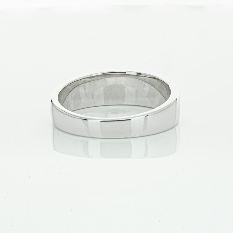 Sterling Silver Rectangular Signet Ring-Ring-Walker & Hall