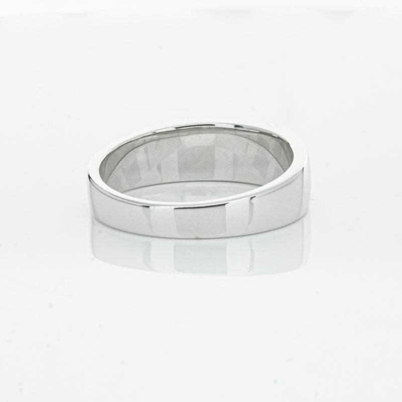 Sterling Silver Rectangular Signet Ring-Ring-Walker & Hall