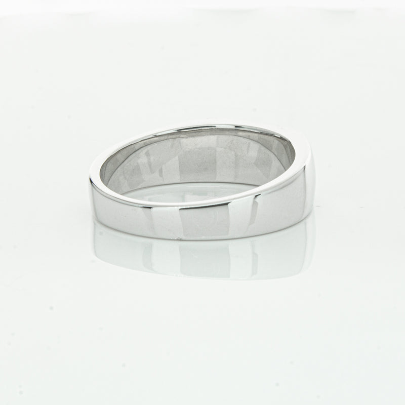 Sterling Silver Rectangular Signet Ring-Ring-Walker & Hall