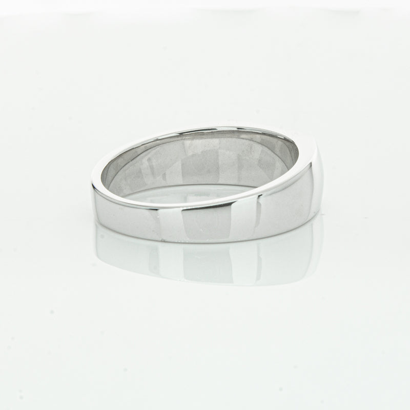 Sterling Silver Rectangular Signet Ring-Ring-Walker & Hall