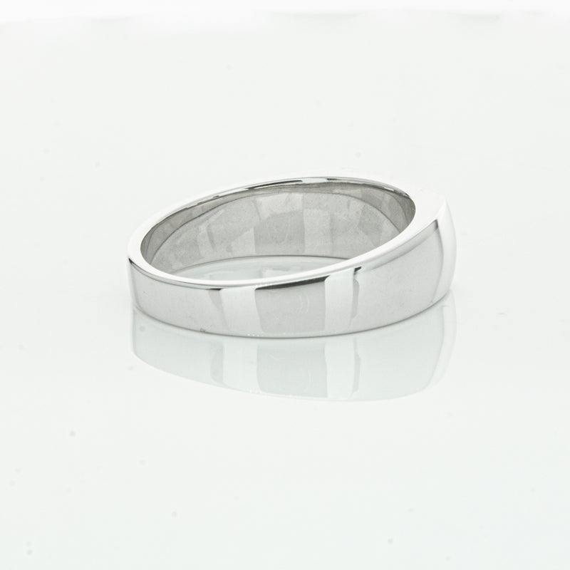 Sterling Silver Rectangular Signet Ring-Ring-Walker & Hall