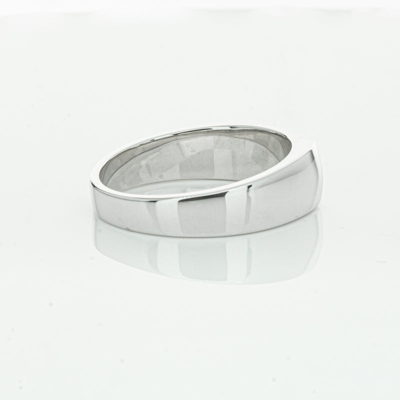Sterling Silver Rectangular Signet Ring-Ring-Walker & Hall