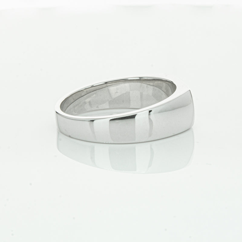Sterling Silver Rectangular Signet Ring-Ring-Walker & Hall