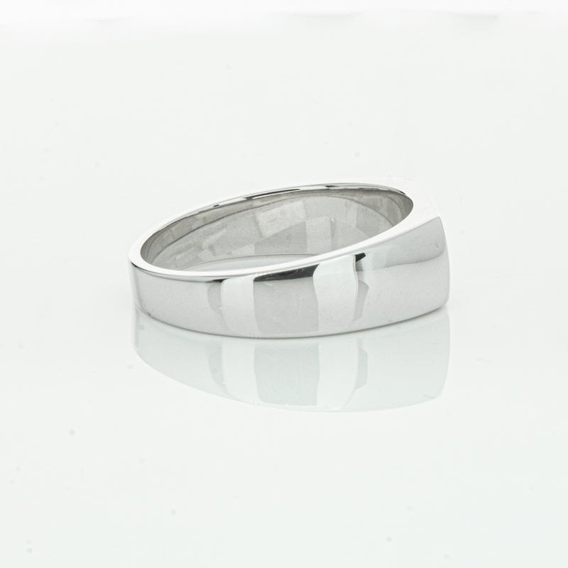 Sterling Silver Rectangular Signet Ring-Ring-Walker & Hall