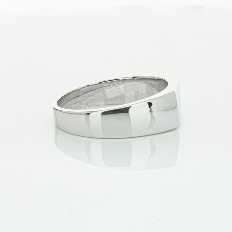 Sterling Silver Rectangular Signet Ring-Ring-Walker & Hall