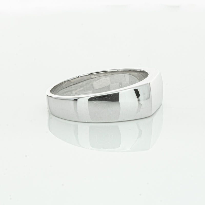 Sterling Silver Rectangular Signet Ring-Ring-Walker & Hall