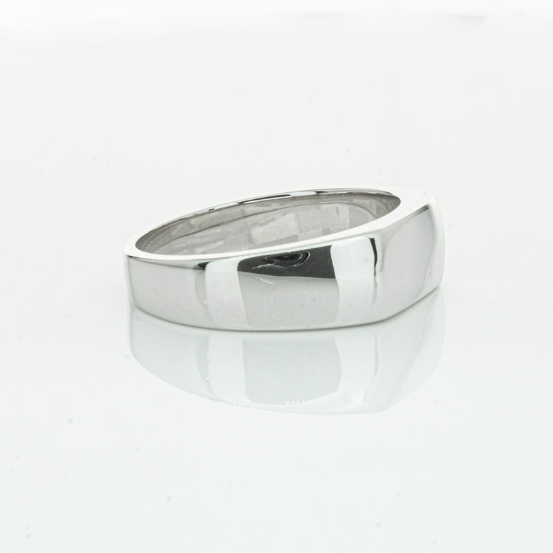 Sterling Silver Rectangular Signet Ring-Ring-Walker & Hall