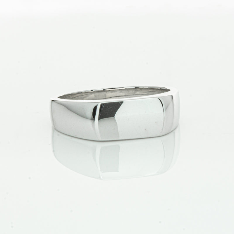 Sterling Silver Rectangular Signet Ring-Ring-Walker & Hall