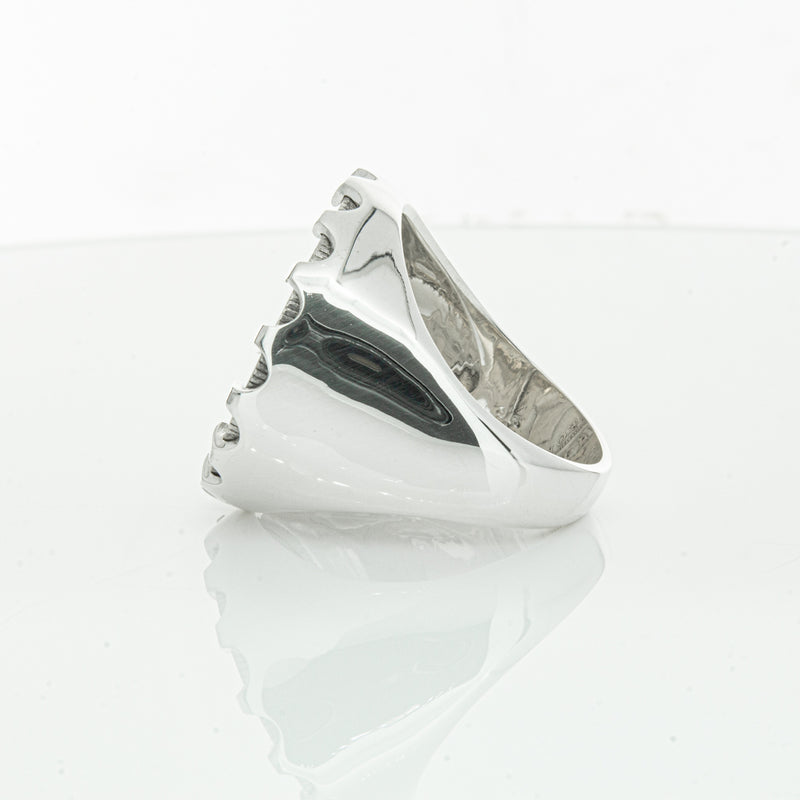 Sterling Silver Warrior Ring With NZ Shilling-Ring-Walker & Hall