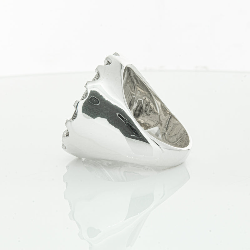 Sterling Silver Warrior Ring With NZ Shilling-Ring-Walker & Hall