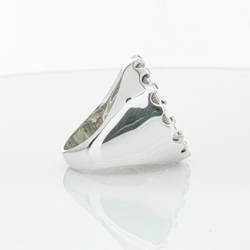 Sterling Silver Warrior Ring With NZ Shilling-Ring-Walker & Hall