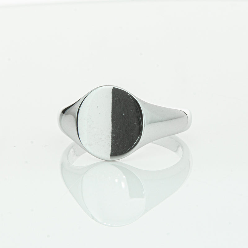 Sterling Silver Classic Signet Ring-Ring-Walker & Hall