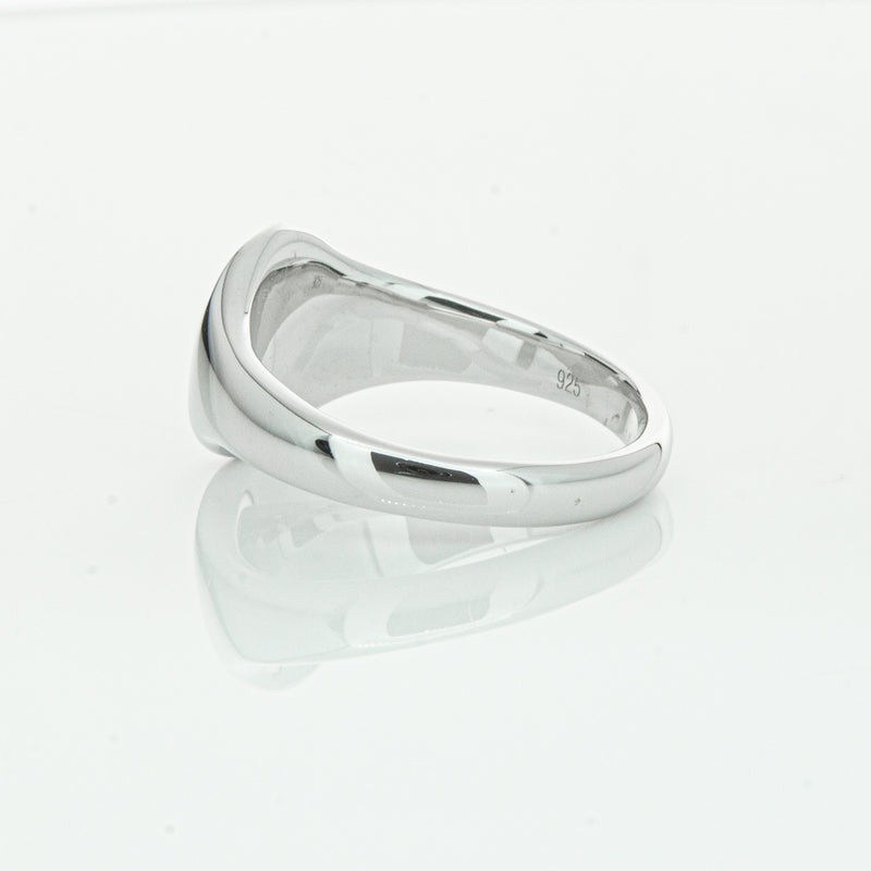 Sterling Silver Classic Signet Ring-Ring-Walker & Hall