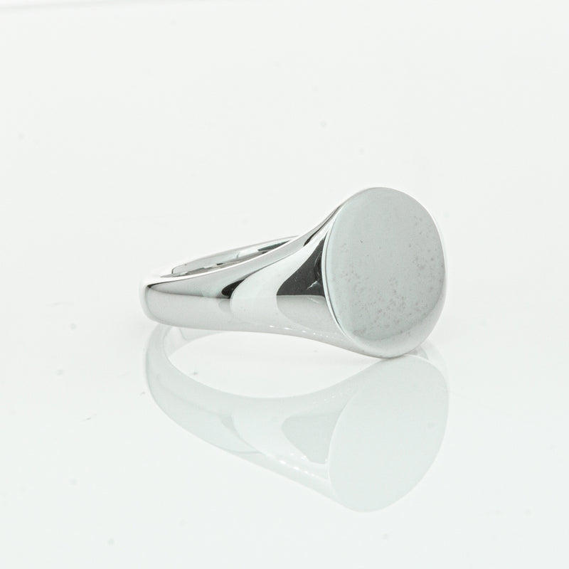 Sterling Silver Classic Signet Ring-Ring-Walker & Hall