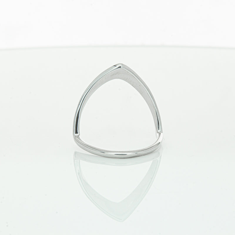 Sterling Silver V shaped Ring-Ring-Walker & Hall