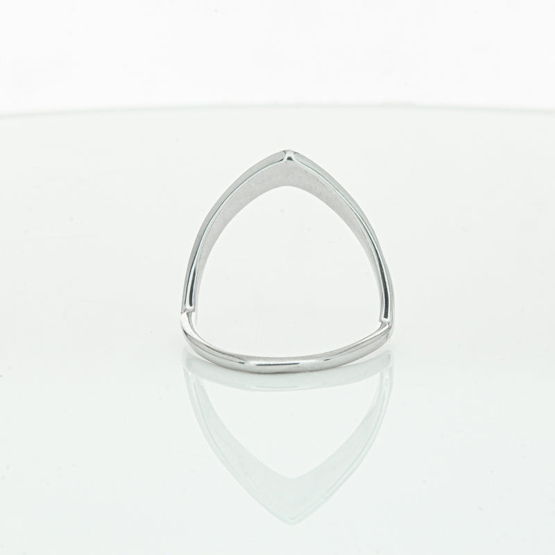 Sterling Silver V shaped Ring-Ring-Walker & Hall