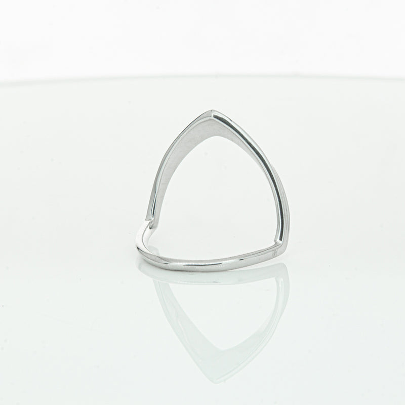 Sterling Silver V shaped Ring-Ring-Walker & Hall