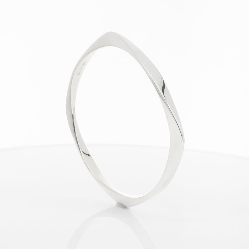 Sterling Silver Eos Bangle-Bracelet-Walker & Hall