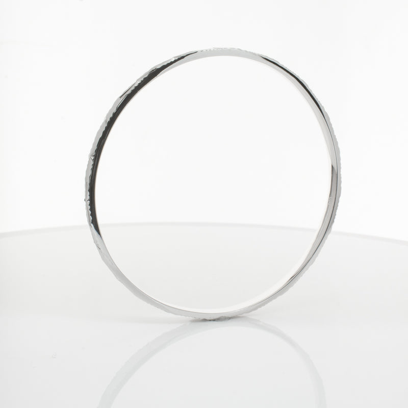 Sterling Silver Reflections Bangle-Bracelet-Walker & Hall