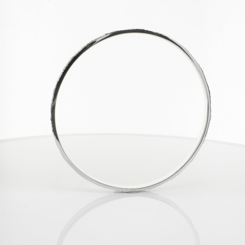 Sterling Silver Reflections Bangle-Bracelet-Walker & Hall