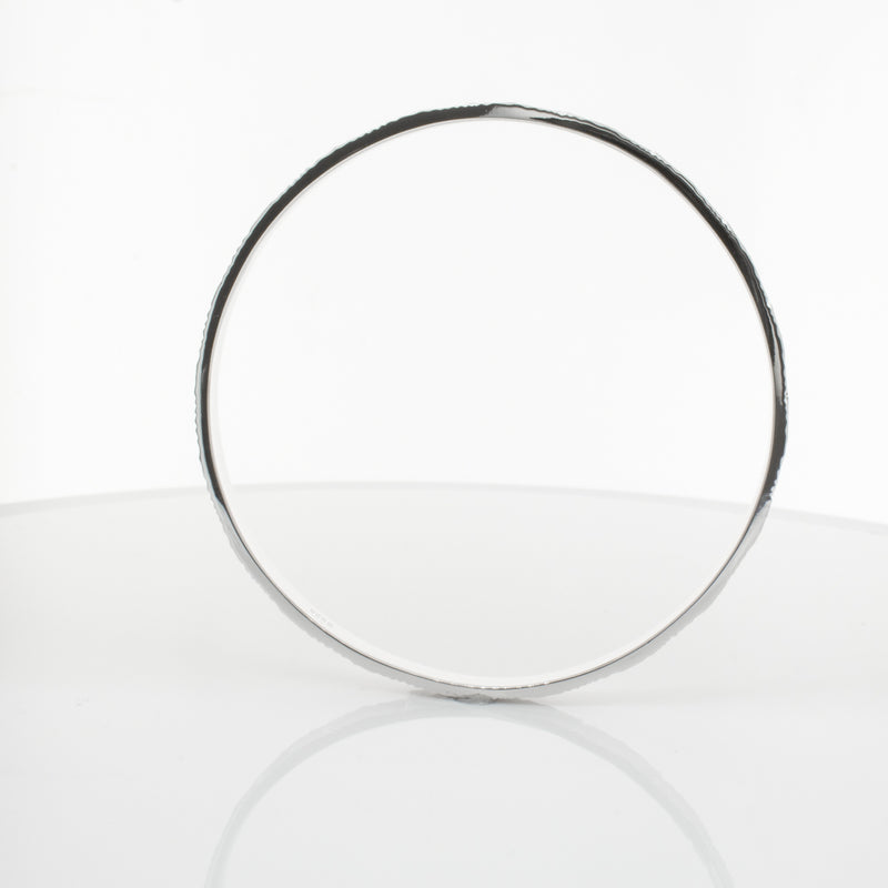 Sterling Silver Reflections Bangle-Bracelet-Walker & Hall