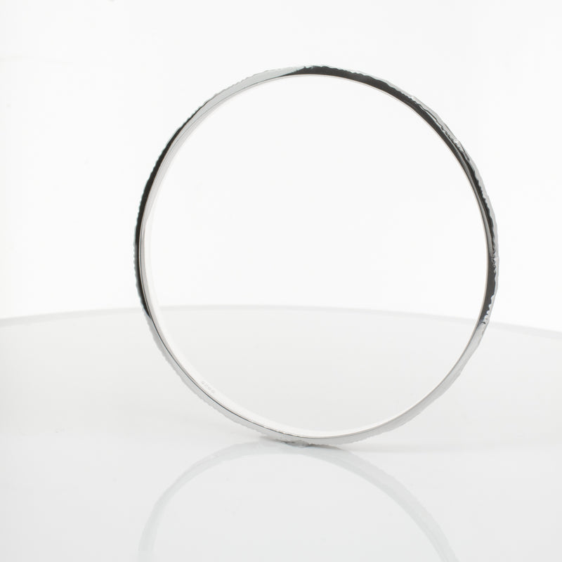 Sterling Silver Reflections Bangle-Bracelet-Walker & Hall