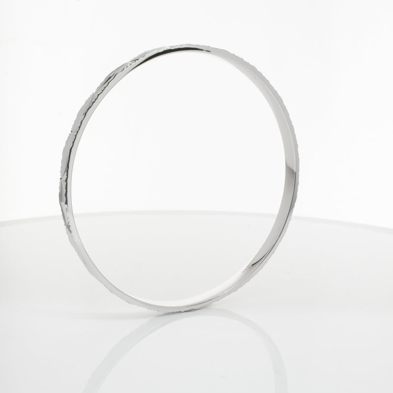 Sterling Silver Reflections Bangle-Bracelet-Walker & Hall