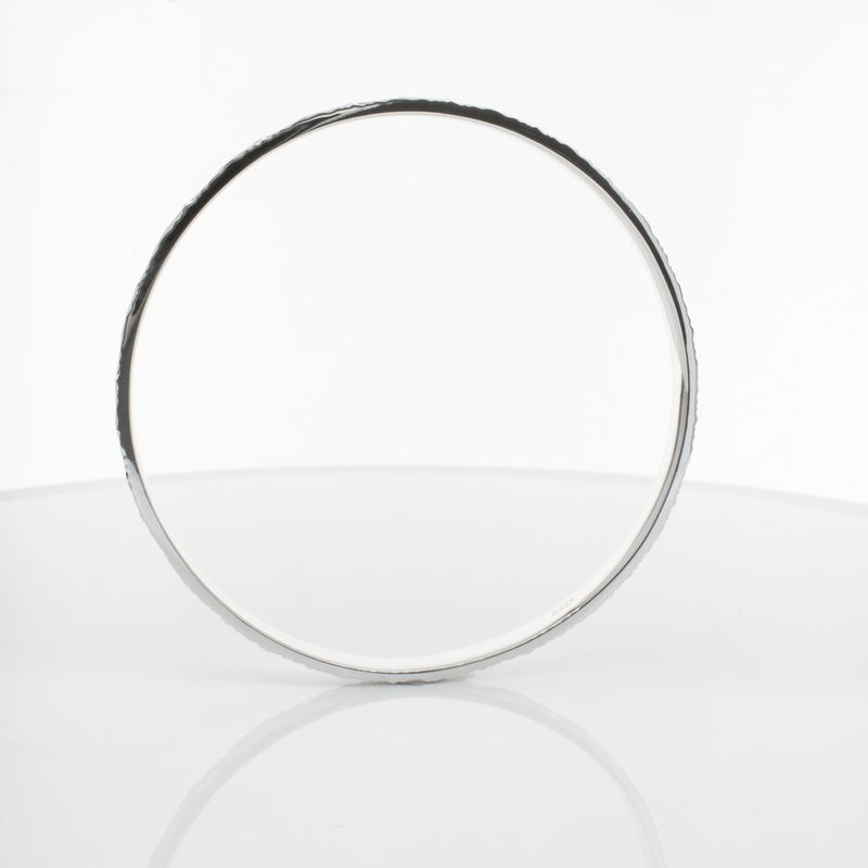 Sterling Silver Reflections Bangle-Bracelet-Walker & Hall