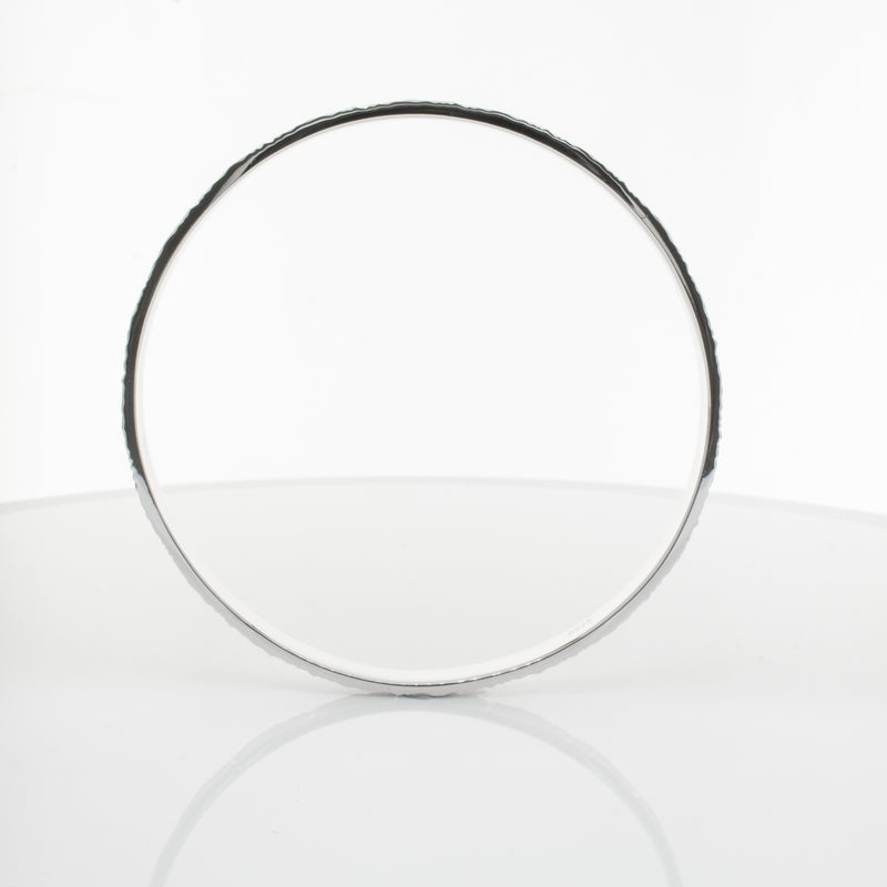 Sterling Silver Reflections Bangle-Bracelet-Walker & Hall