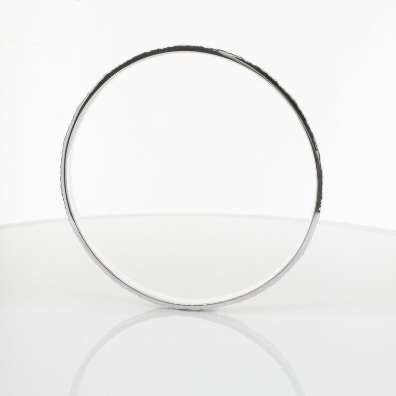 Sterling Silver Reflections Bangle-Bracelet-Walker & Hall