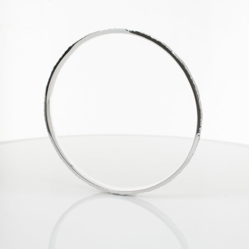 Sterling Silver Reflections Bangle-Bracelet-Walker & Hall