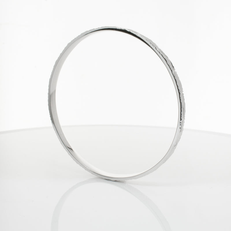 Sterling Silver Reflections Bangle-Bracelet-Walker & Hall