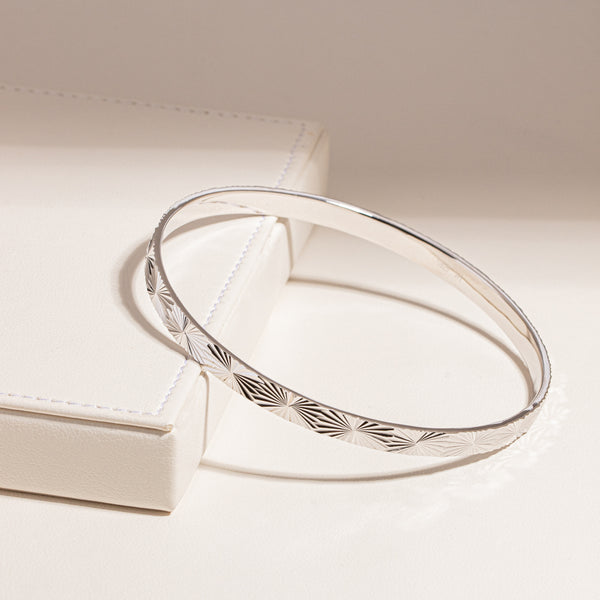 Sterling Silver Reflections Bangle - Walker & Hall