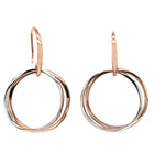 9ct Rose Gold & Sterling Silver Entwined Earrings - Walker & Hall