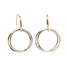 9ct Yellow Gold & Sterling Silver Entwined Earrings - Earrings - Walker & Hall