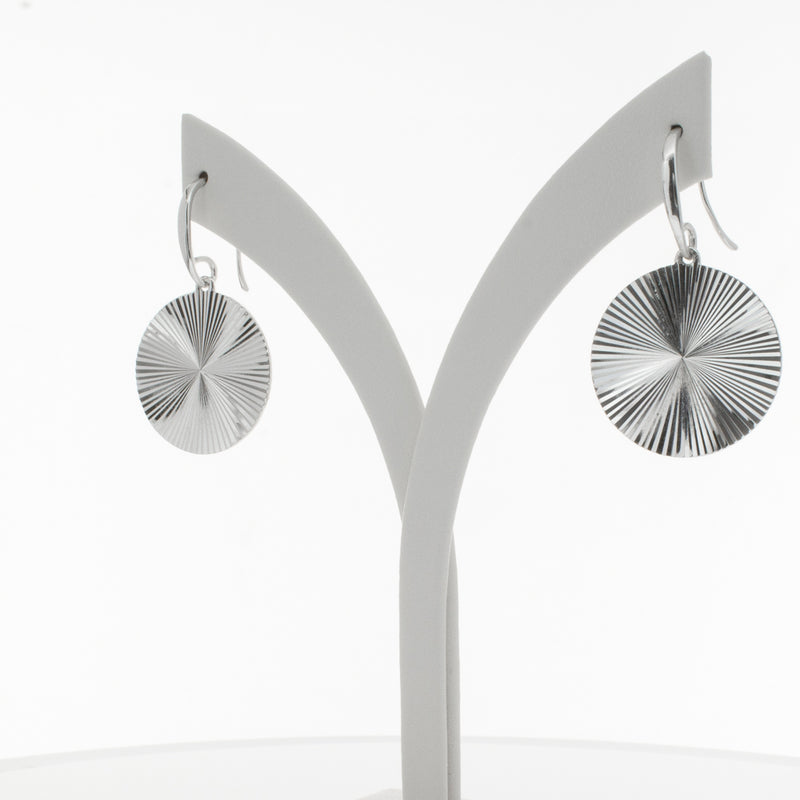Sterling Silver Reflections Hook Earrings-Earrings-Walker & Hall