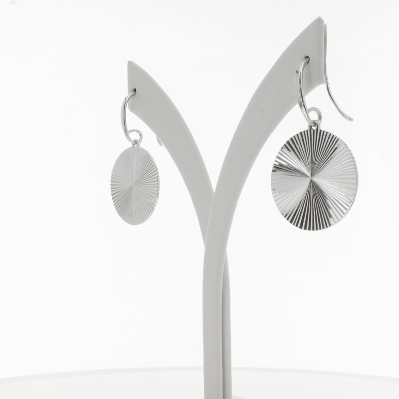 Sterling Silver Reflections Hook Earrings-Earrings-Walker & Hall