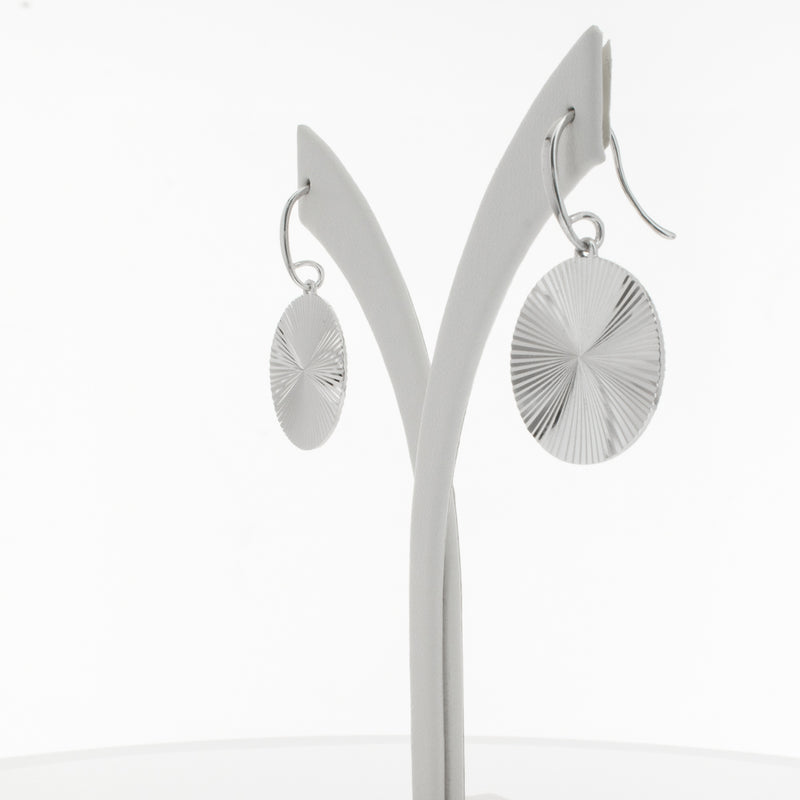 Sterling Silver Reflections Hook Earrings-Earrings-Walker & Hall