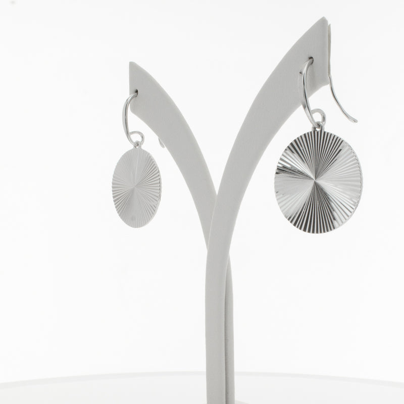 Sterling Silver Reflections Hook Earrings-Earrings-Walker & Hall