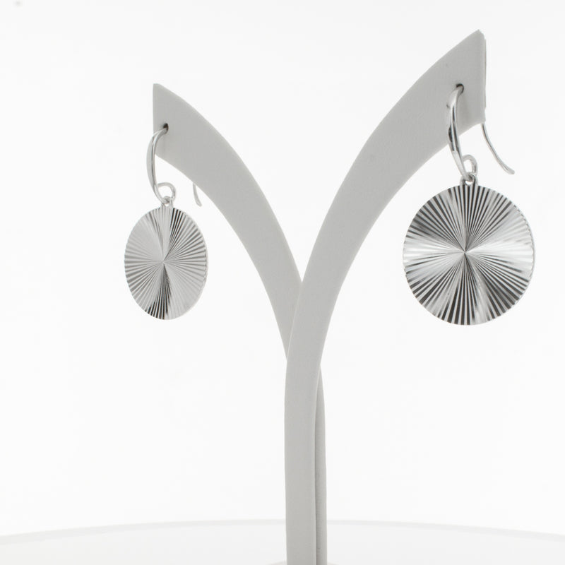 Sterling Silver Reflections Hook Earrings-Earrings-Walker & Hall