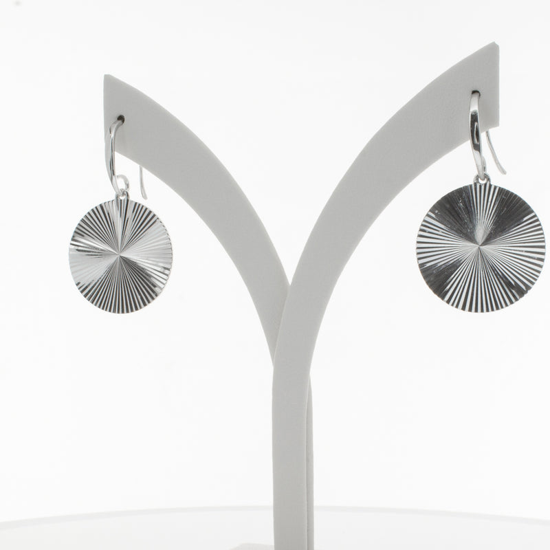 Sterling Silver Reflections Hook Earrings-Earrings-Walker & Hall