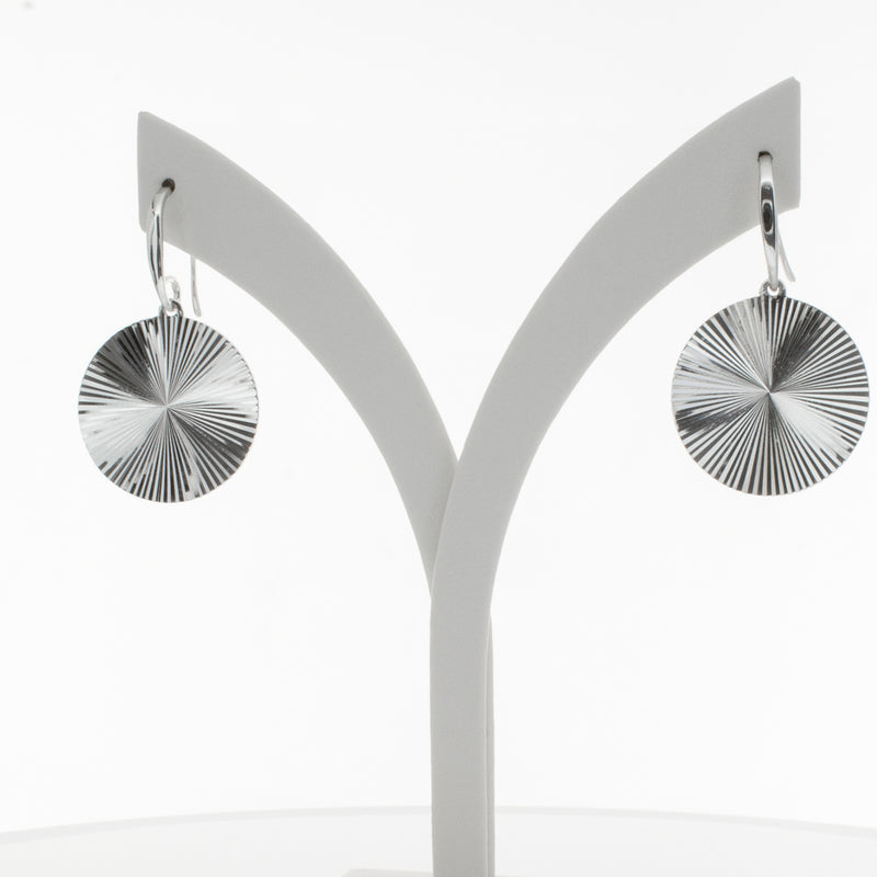 Sterling Silver Reflections Hook Earrings-Earrings-Walker & Hall