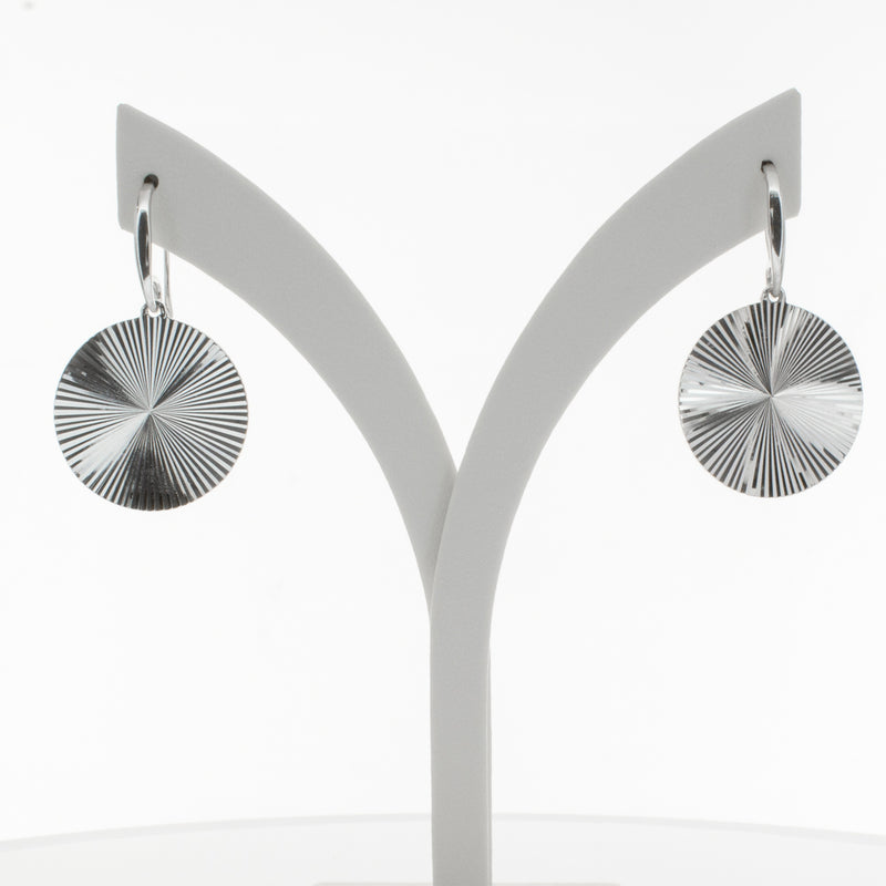 Sterling Silver Reflections Hook Earrings-Earrings-Walker & Hall