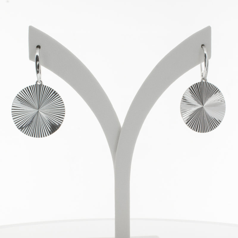 Sterling Silver Reflections Hook Earrings-Earrings-Walker & Hall