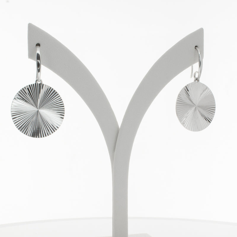 Sterling Silver Reflections Hook Earrings-Earrings-Walker & Hall