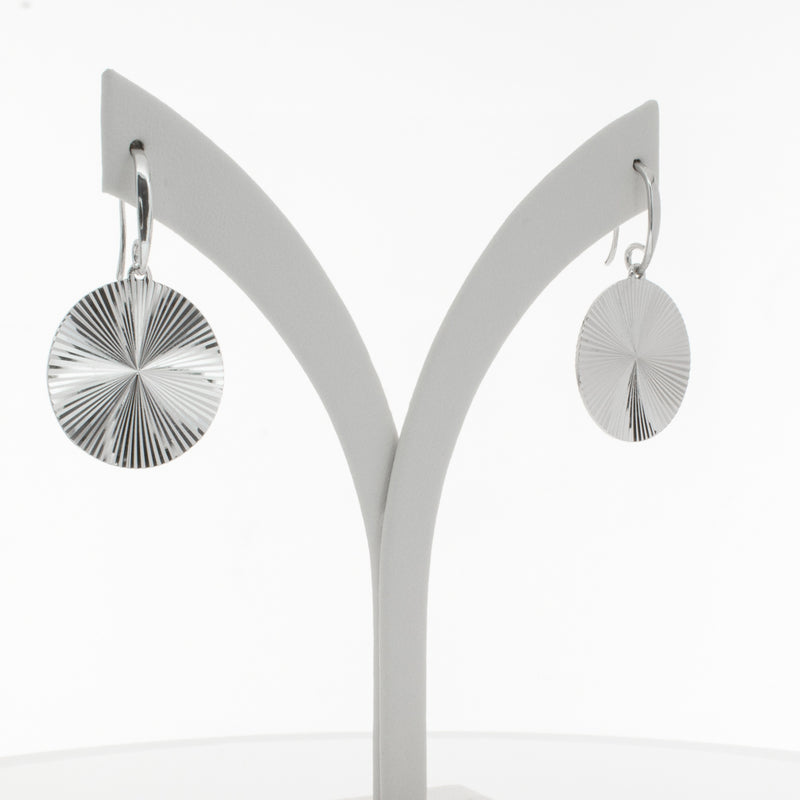 Sterling Silver Reflections Hook Earrings-Earrings-Walker & Hall