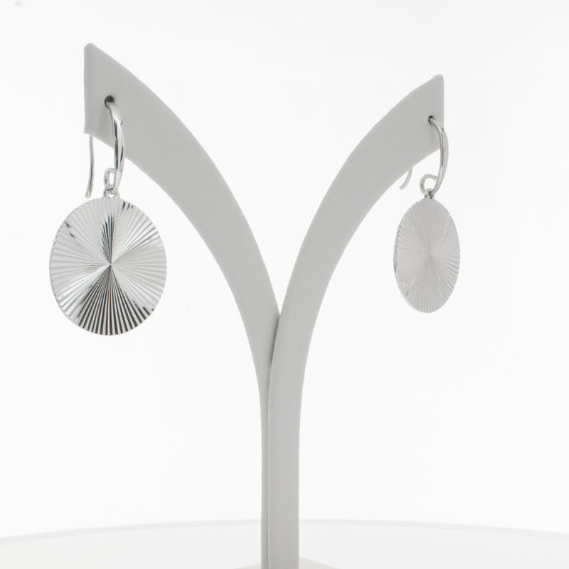 Sterling Silver Reflections Hook Earrings-Earrings-Walker & Hall