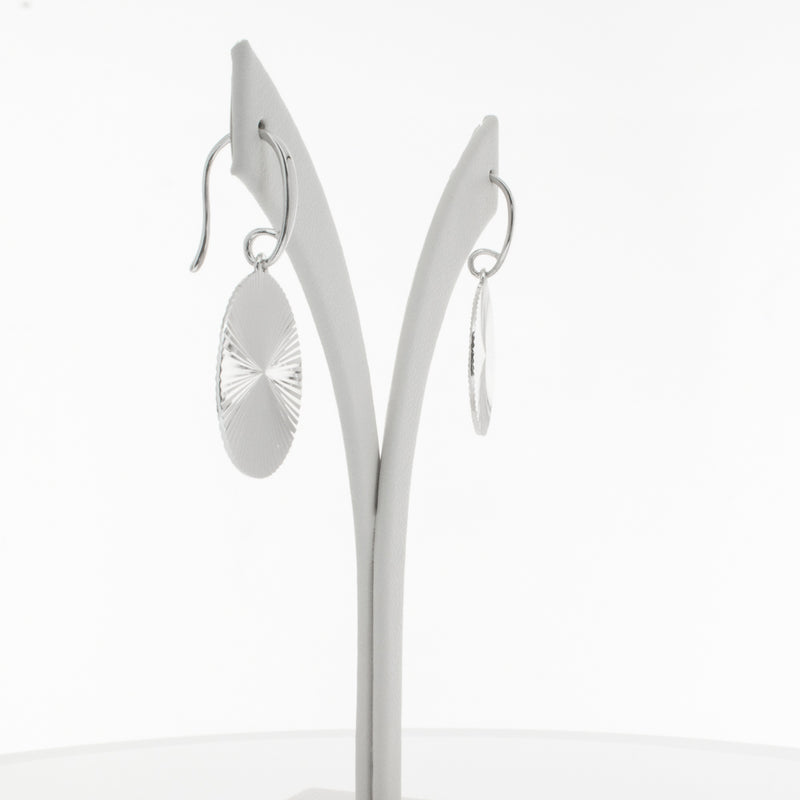 Sterling Silver Reflections Hook Earrings-Earrings-Walker & Hall